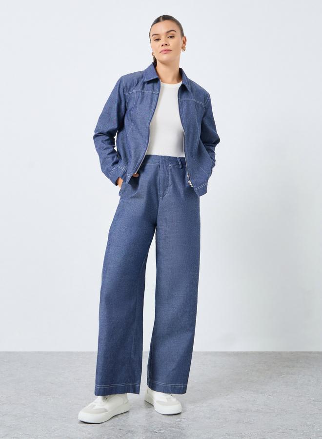 Styli Women High Rise Wide Leg Jeans - Image 1